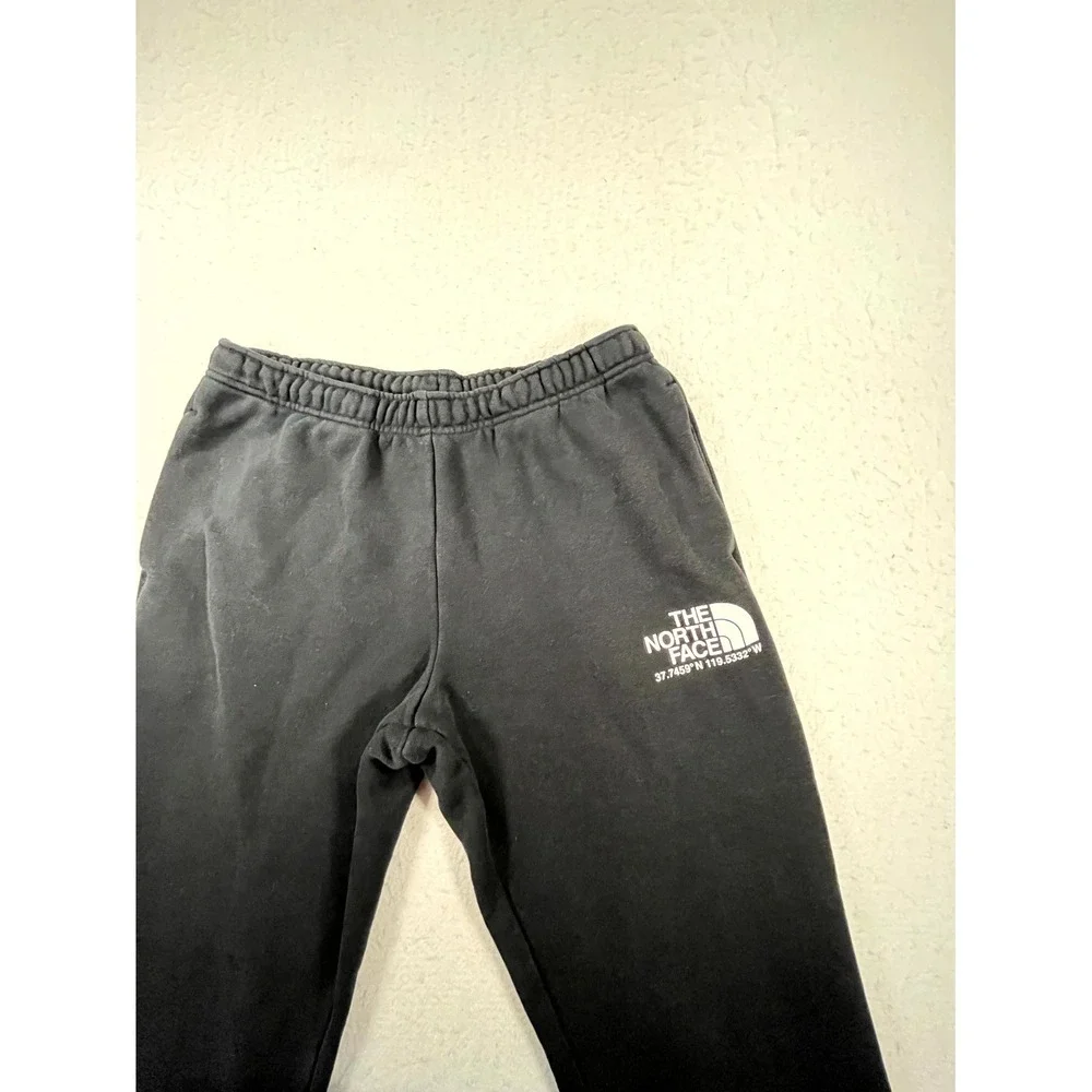The North Face Sweatpants Mens Large Black Fleece‎ Lined Athletic Tapered Leg